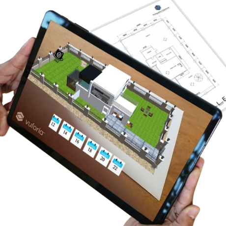 P.M.R.T. augmented reality on tablet